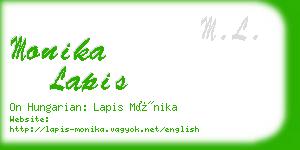 monika lapis business card